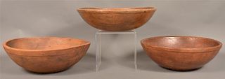 Three Pennsylvania Turned Wood Bowls.