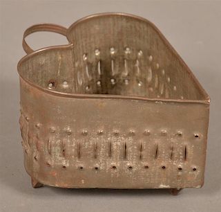 19th Century Punch Tin Cheese Mold.