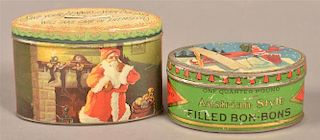 Two Tin Lithograph Canisters.