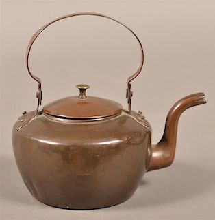 PA 19th Century Miniature Copper Tea Kettle.