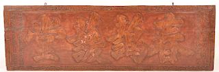 19th Century Chinese Camphor Wood Sign.