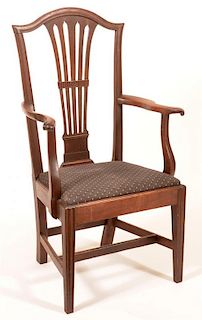 American Chippendale Walnut Armchair.