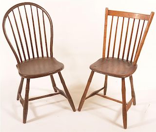 Two Various Windsor Side Chairs.