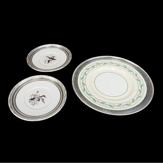 Three Assorted Porcelain Plates