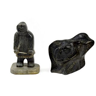 Two Inuit Eskimo Figurines