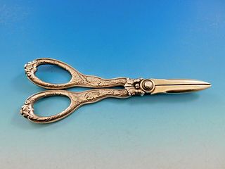 Lap Over Edge Acid Etched by Tiffany Sterling Silver Grape Shears GW 7 5/8"