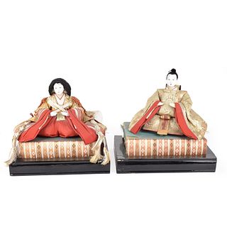 Pair of Japanese Kabuki Dolls