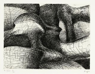 Henry Moore - Plate XXV from Elephant Skull