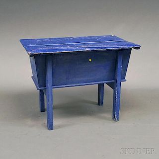 Country Pine Blue-painted Dough Box