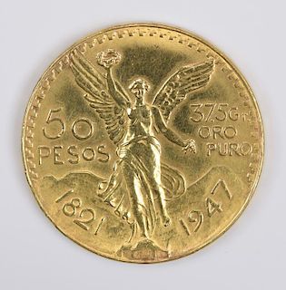 Mexico 1947 50 Pesos Gold Coin
