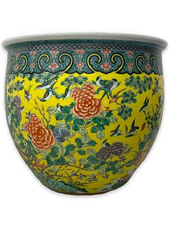 Chinese Famille Jaune Porcelain Fish Bowl Sothebys