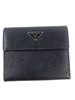 Prada Black Saffino Folding Wallet
