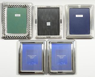 5 Large Sterling Silver Frames