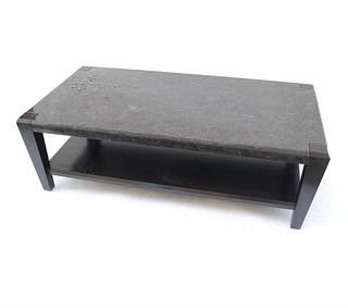 Modern Marble and Wood Coffee Table