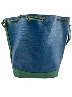 Blue & Green Epi Louis Vuitton Bucket Bag