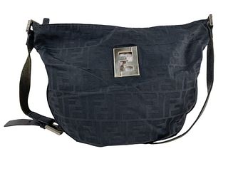 Fendi Black Zucca Shoulder Bag