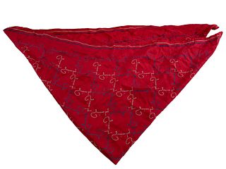 Givency Red Cursive Scarf