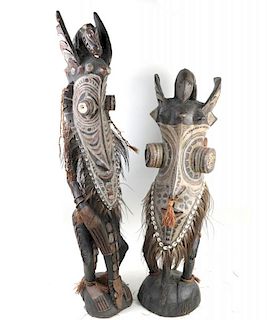 Two Spirit Figures from Papua New Guinea