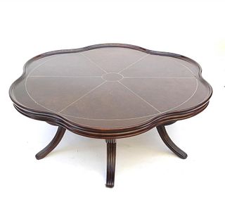 Round Scallop Formed Coffee Table