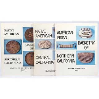Set of three books on California basketry.