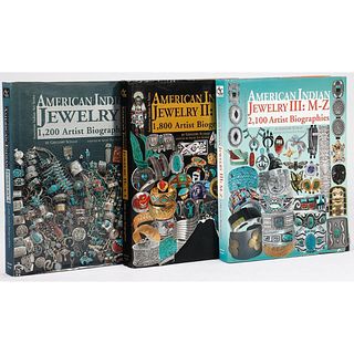 Set of three volumes on American Indian jewelry, with artist biographies.