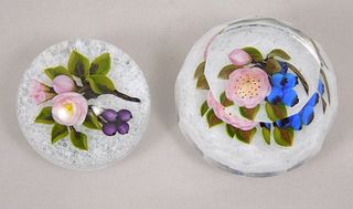(2) Victor Trabucco Art Glass Paperweights.