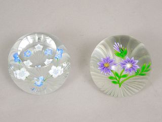 (2) Caithness Art Glass Paperweights.