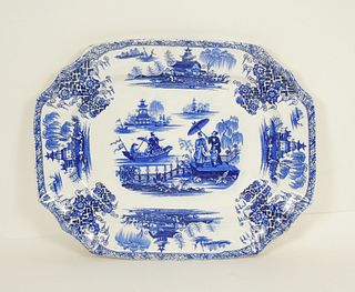 Batavia Imperial Stone Blue & White Platter.