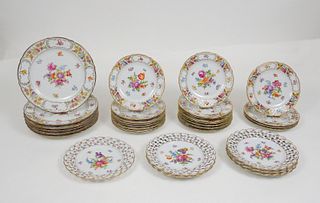 Group of Bavarian Porcelain Plates, 32 Pieces.