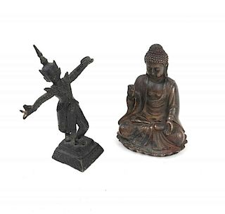 Two Asian Bronze Deities