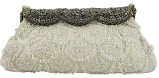 Vintage Creme' French Beaded Purse