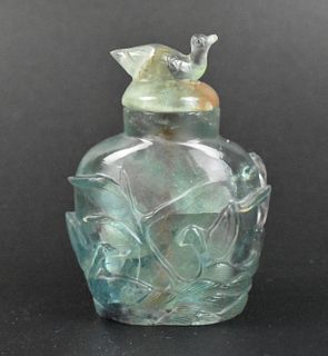 Chinese Crystal Carved Snuff Bottle ,Qing Dynasty