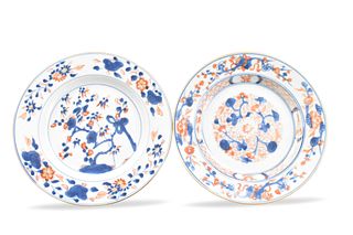 Two Chinese Imari Style Plates,Kangxi Period