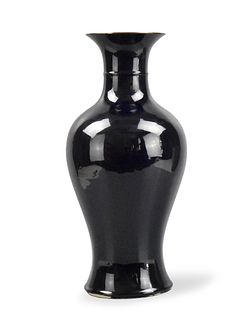 Chinese Aubergine Glazed Vase,19th C.