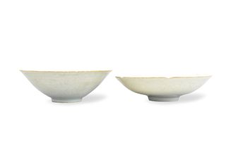 2 Chinese Hutian Ware Qinbai Glazed Bowls, Song D.