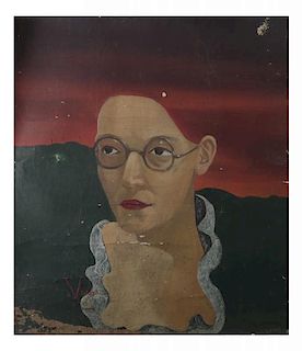 Jacques Herold "Violette", Oil on Canvas
