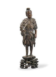 Chinese Bronze Figure of ShenNong, Qing Dynasty
