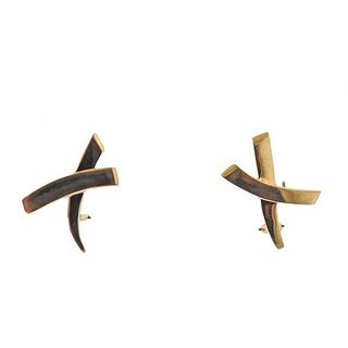 Tiffany &amp; Co Paloma Picasso 18k Gold X Earrings