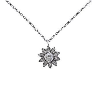 Tiffany &amp; Co Platinum Diamond Flower Pendant Necklace