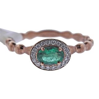 Kallati Gold Diamond Emerald Ring