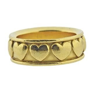 Temple St. Clair 22k Gold Heart Band Ring