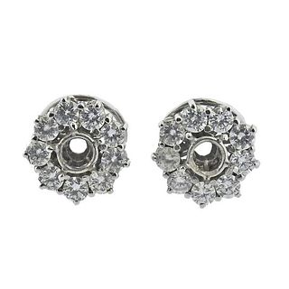 18k Gold Diamond Earrings Mountings