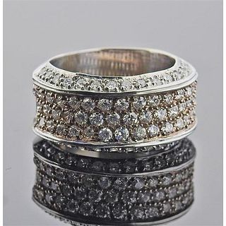 18k Gold Diamond Band Ring