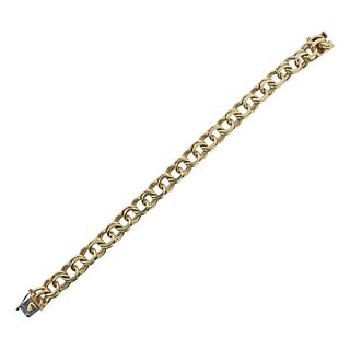 Midcentury 14k Gold Link Bracelet 