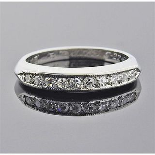 Platinum Diamond Wedding Half Band Ring
