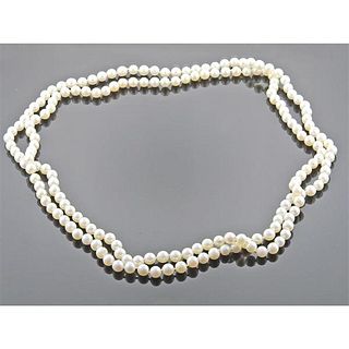 Pearl 38 Inch Long Necklace