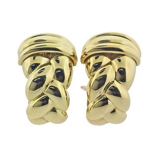 O. J. Perrin Paris 18k Gold  Braided Earrings