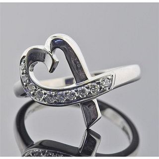 Tiffany &amp; Co Picasso Loving Heart 18k Gold Diamond Ring