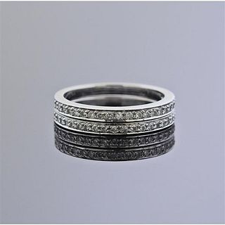 14k Gold Diamond Wedding Band Ring Set of 2