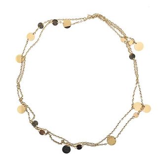 Hermes 18k Rose Gold Gambade Long Necklace